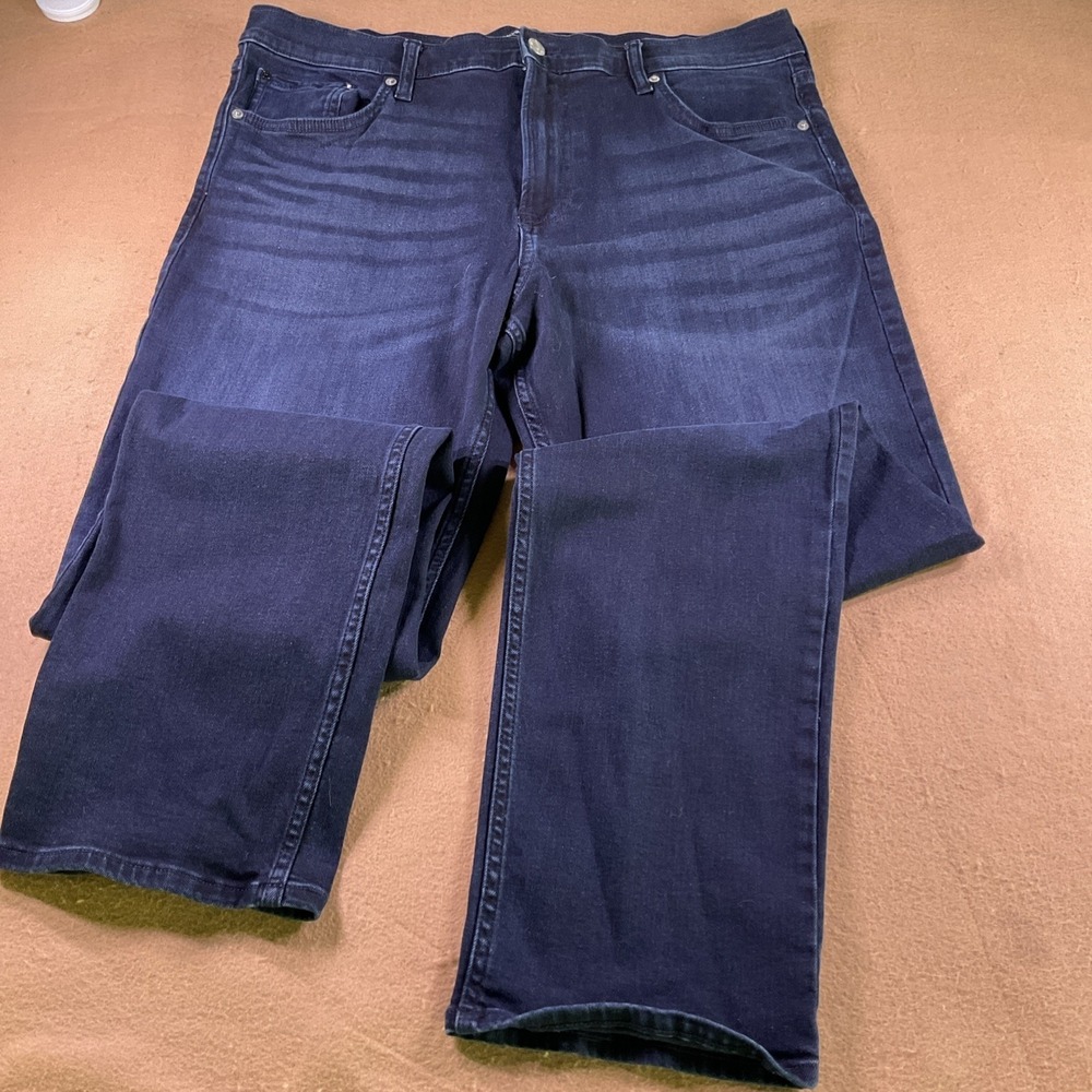 Calvin Klein Jeans Mens 36x34 Dark Wash Straight Leg Denim Blue Pants